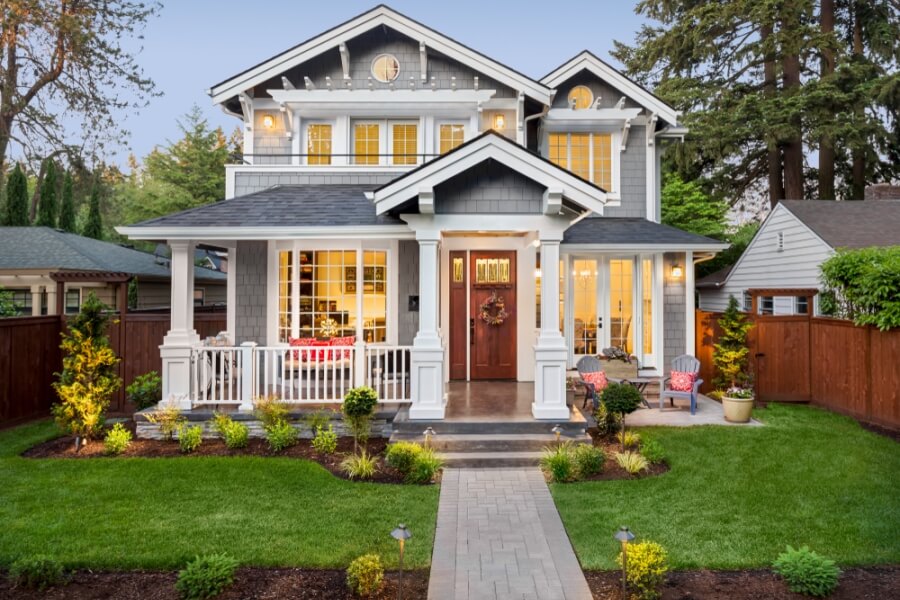 well designed house with interlocking walkway