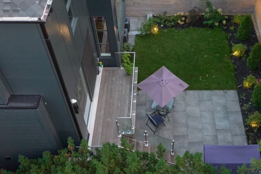 Backyard interlocking in Toronto