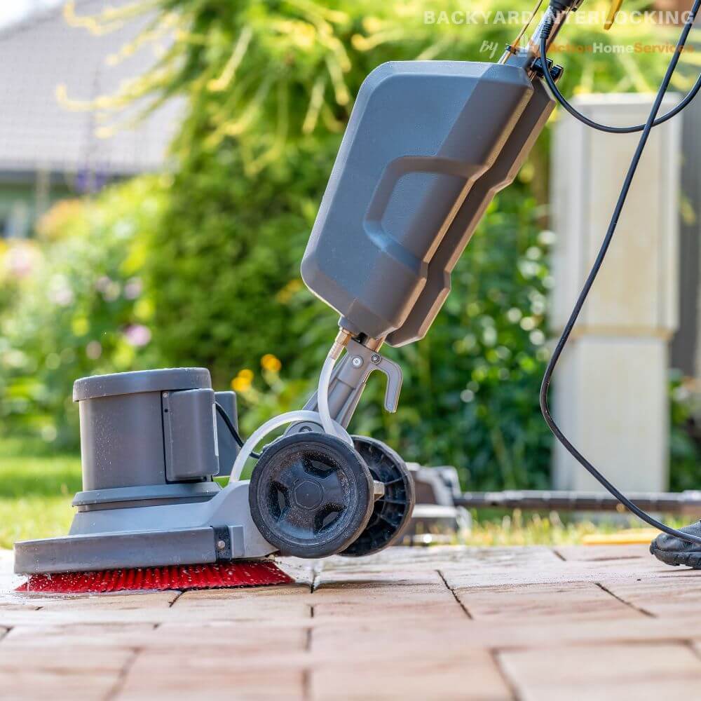 Cleaning the surface of pavers